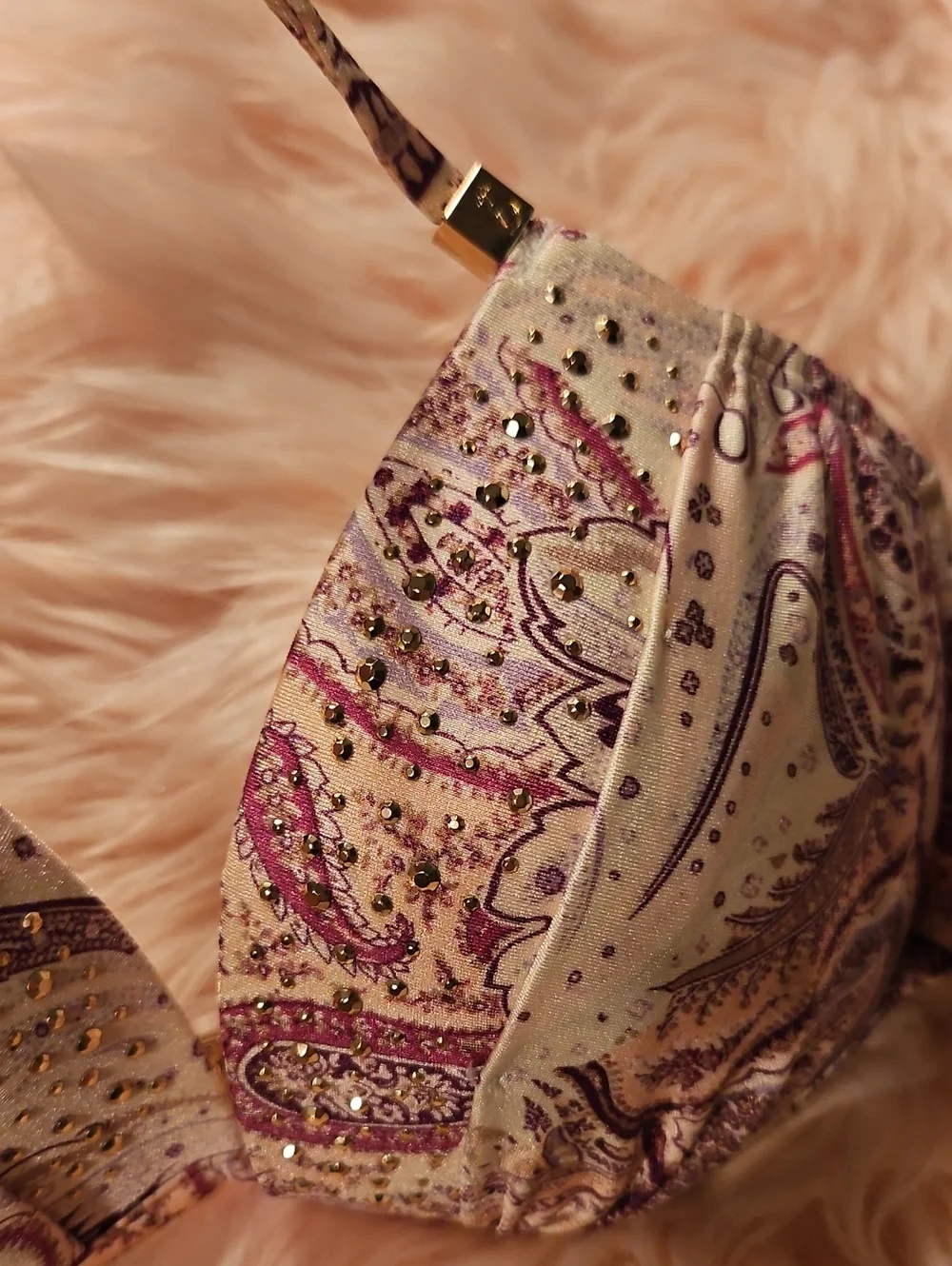 Victoria's Secret 2014 Gold Toggle Paisley Bikini
